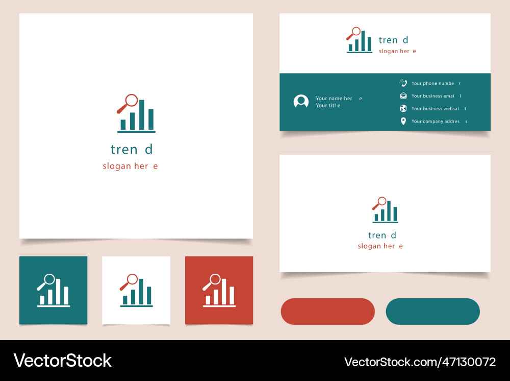 Trend logo design with editable slogan branding Trend logo design with editable slogan branding vector image
