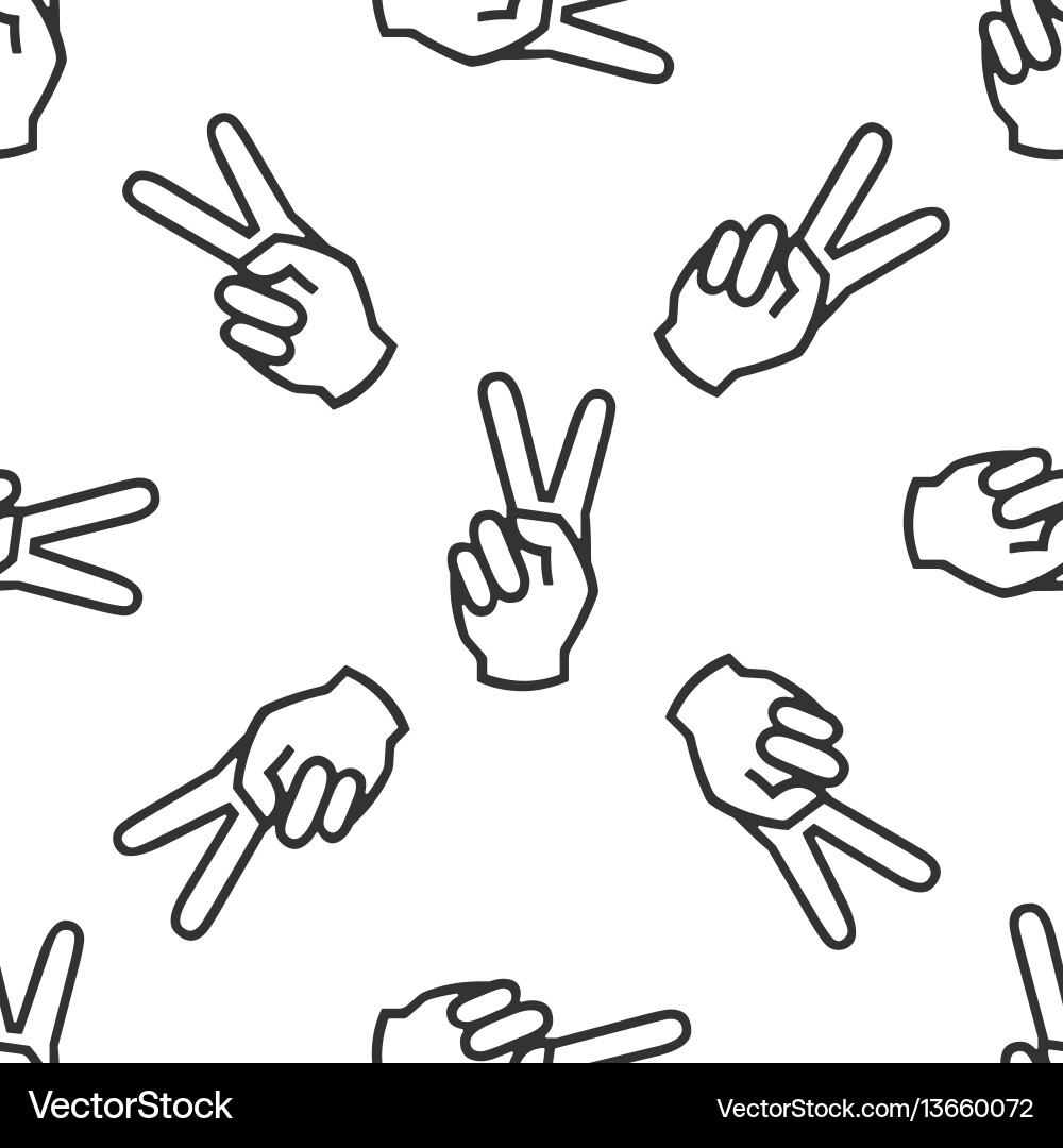 Victory hand sign icon showing two finger Victory hand sign icon showing two finger vector image