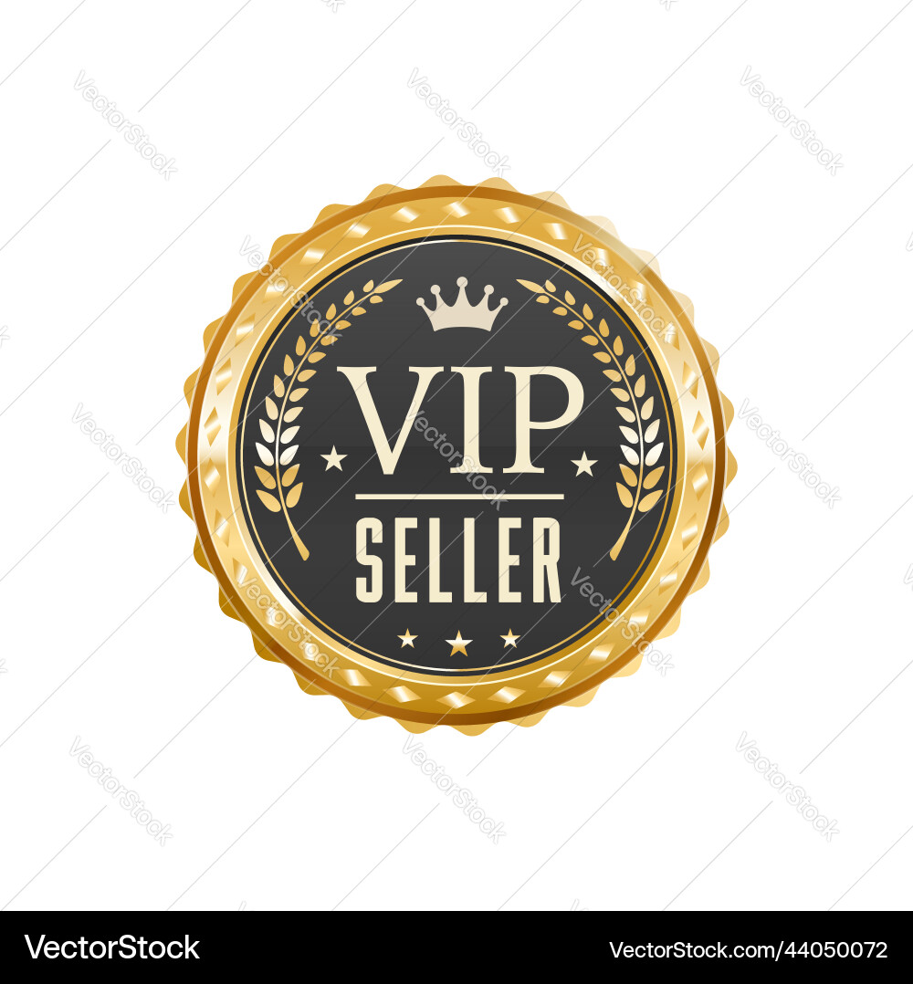 Vip Verkäufer Luxus goldene Abzeichen oder Premium-Label Vip Verkäufer Luxus goldene Abzeichen oder Premium-Label vektorbild