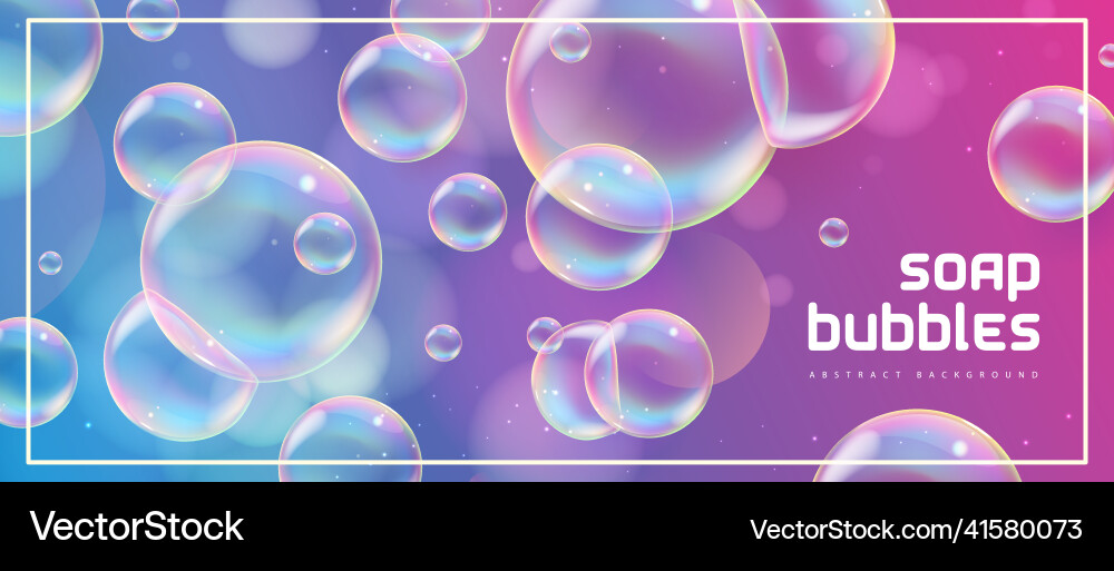 Abstract background with realistic soap bubbles Abstract background with realistic soap bubbles vector image