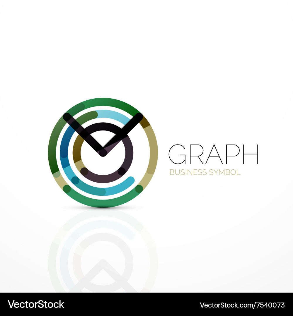 Abstract logo idea linear chart or graph Vector Image