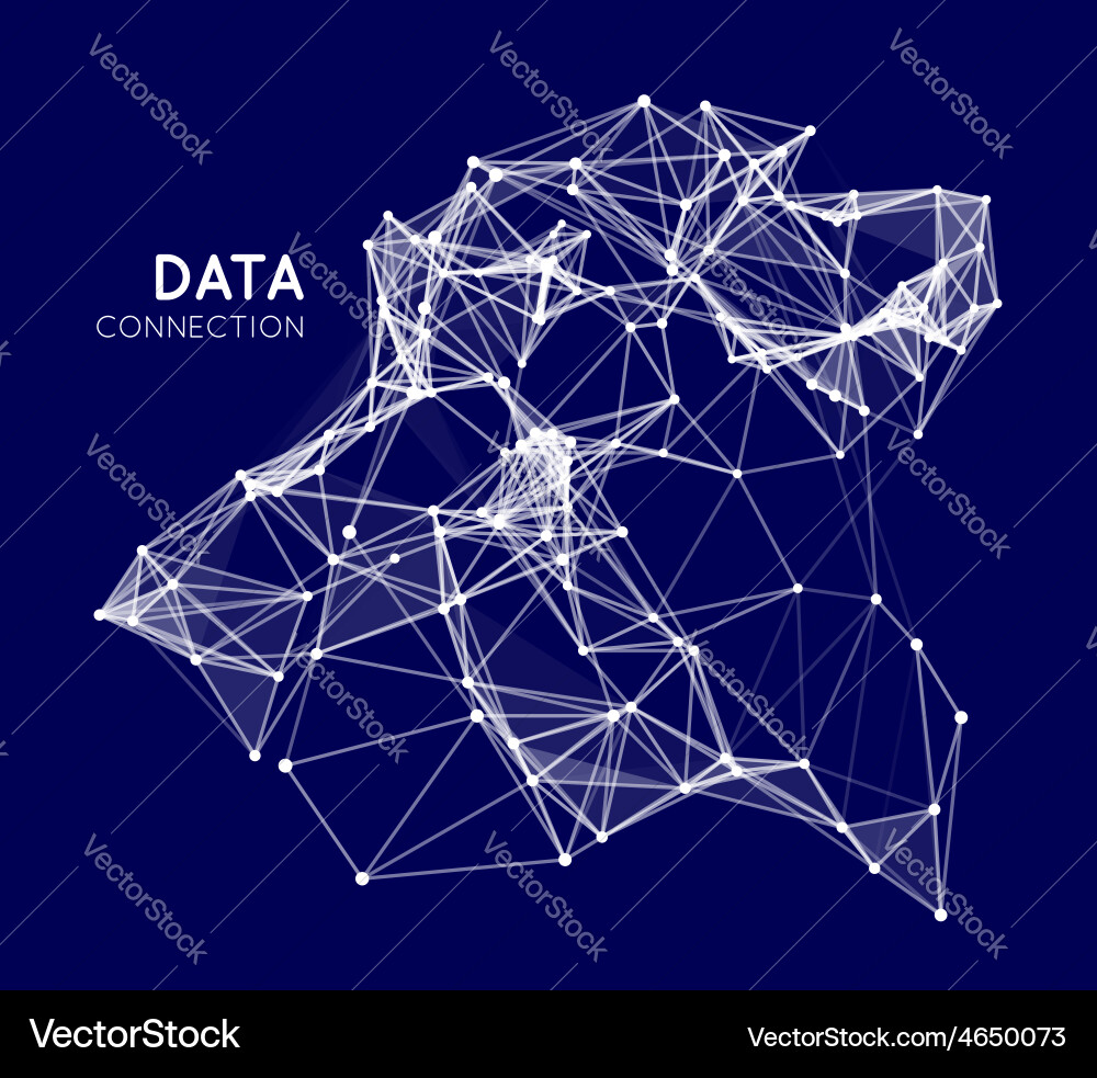 Abstract network connection background vector image