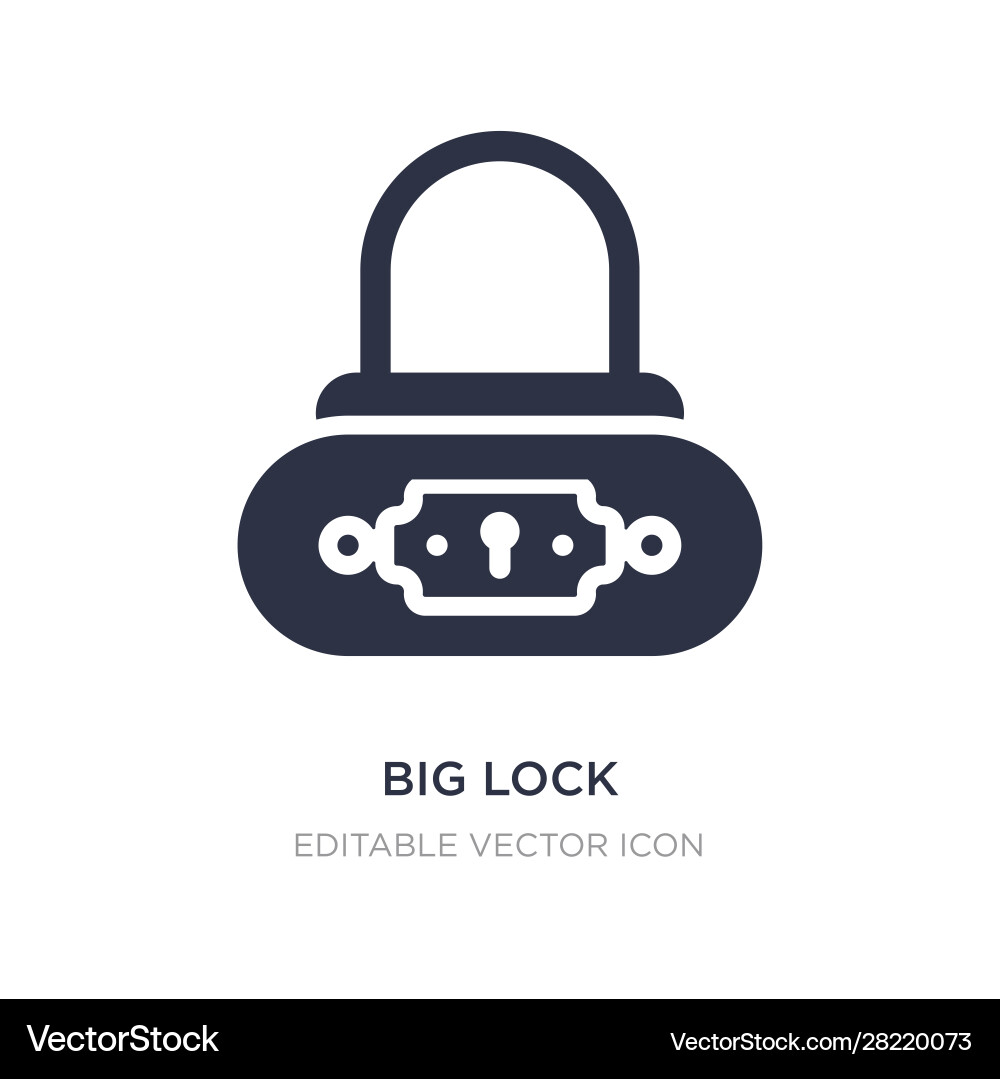 Big lock icon on white background simple element Big lock icon on white background simple element vector image