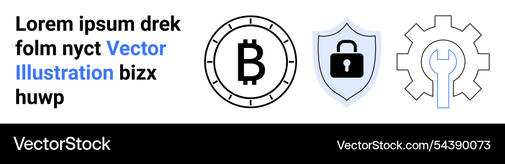 Cryptocurrency security and technical support Cryptocurrency security and technical support vector image