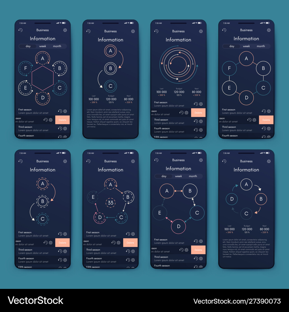 Different ui ux gui screens and flat web icons Different ui ux gui screens and flat web icons Vector Image