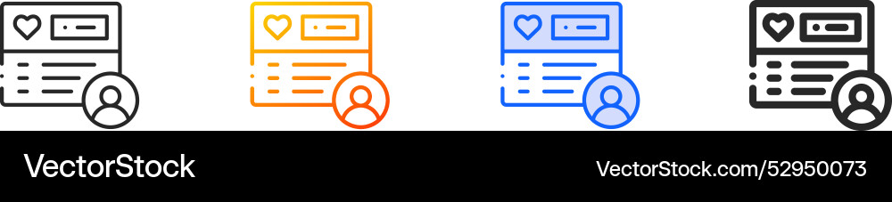 Guest list iconthin linear gradient blue stroke Guest list iconthin linear gradient blue stroke vector image