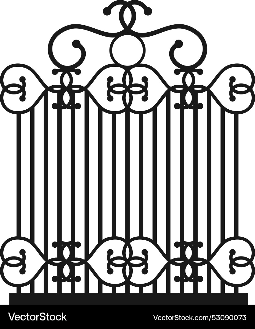 Parkzaun klassische städtische dekorative Metall Picker Parkzaun klassische städtische dekorative Metall Picker vektorbild