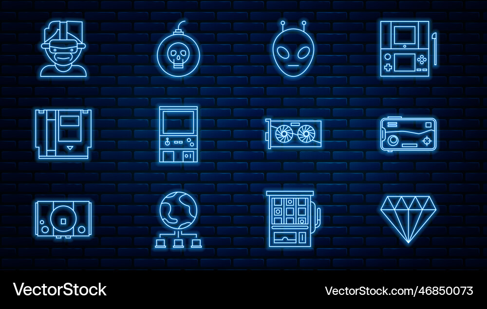 Set line diamond mobile and playing in game Set line diamond mobile and playing in game vector image