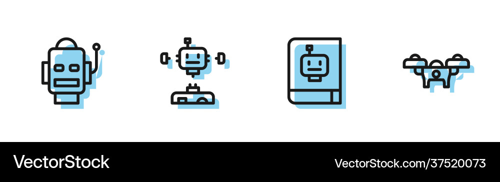 Set line user manual robot disassembled Set line user manual robot disassembled vector image