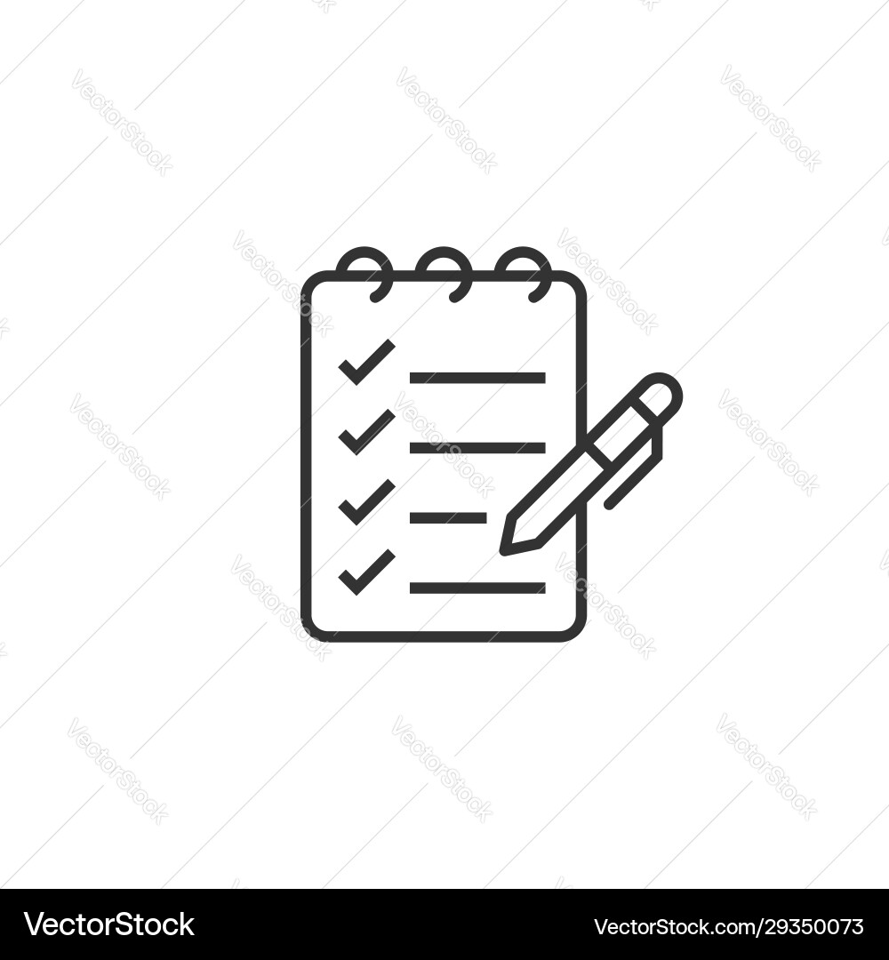 To do list icon in flat style document checklist To do list icon in flat style document checklist vector image