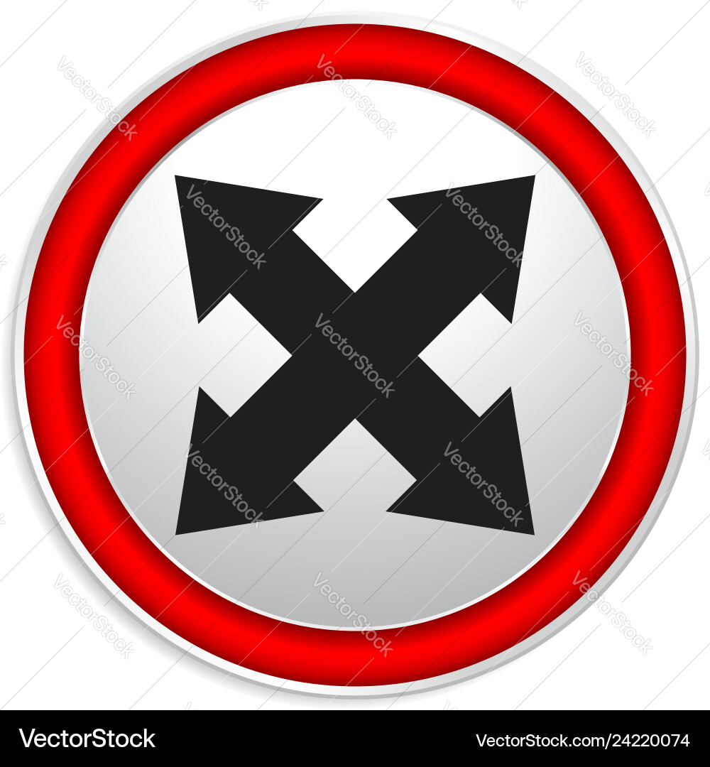 4-way arrow as expand resize adjustment alignment vector image