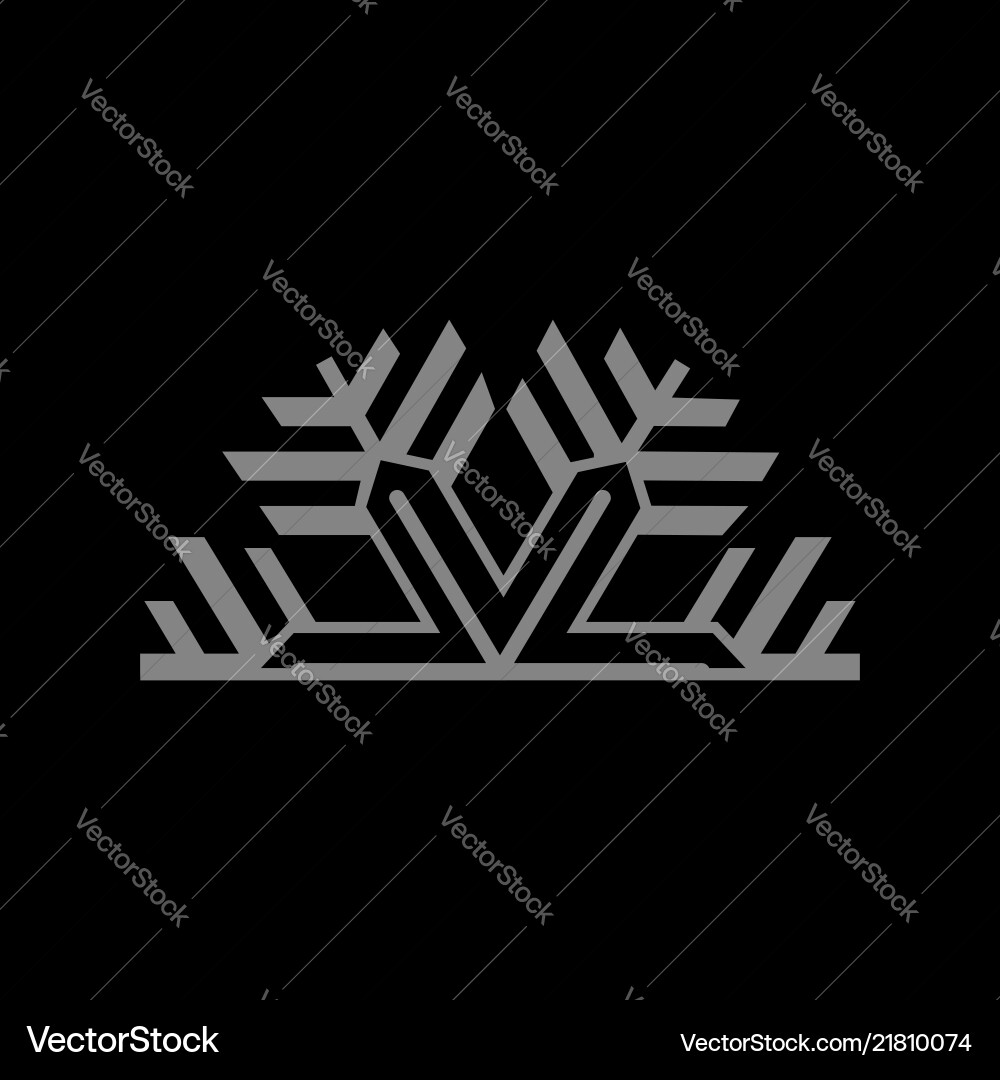 Abstract Snowflake Logo Template Vector Image