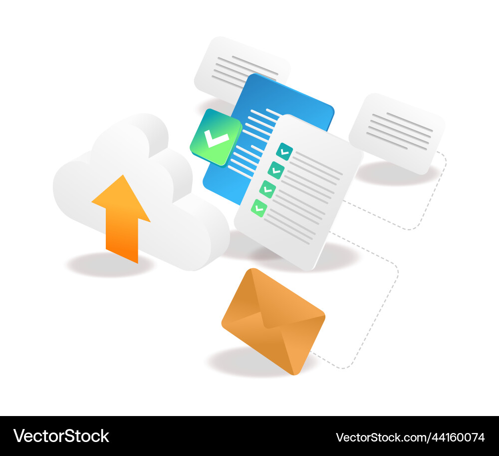 Analyst cloud server data network management Analyst cloud server data network management vector image