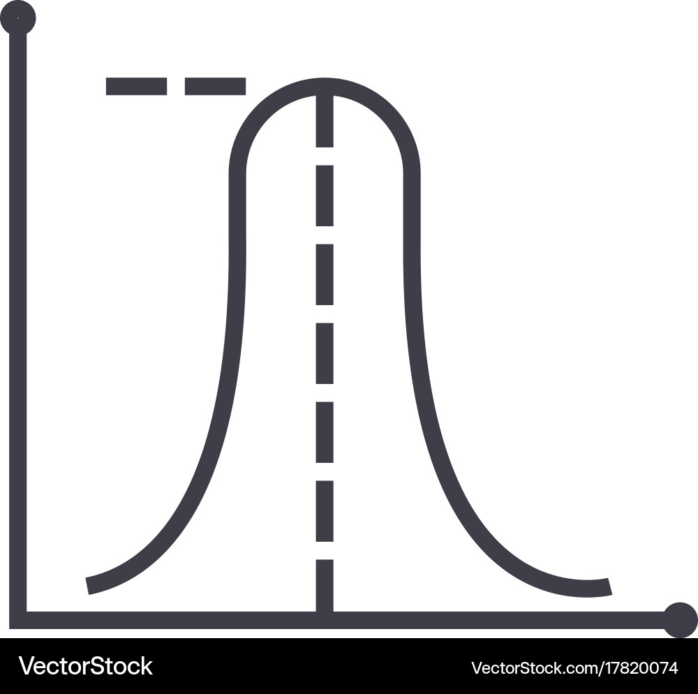 Average Maximum Line Graph Icon vector image