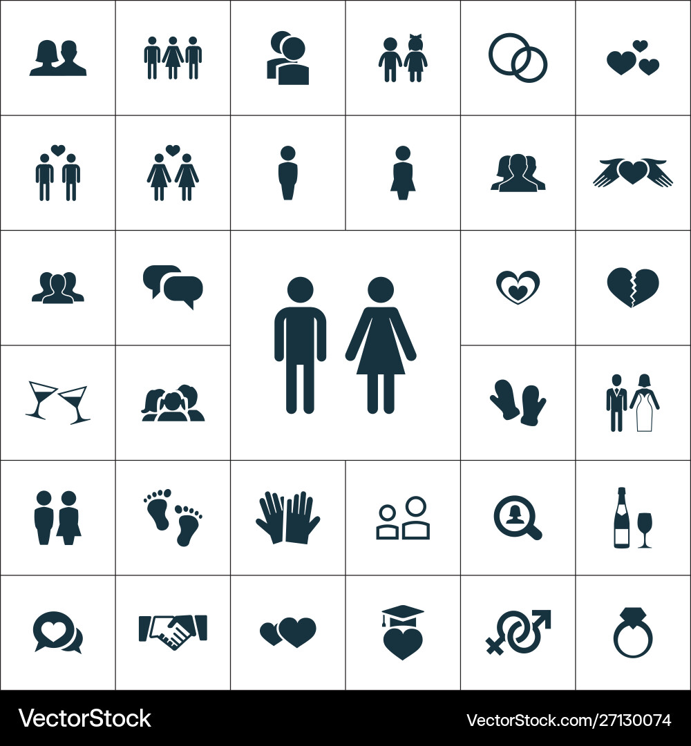 Couple icons universal set for web and ui Vector Image