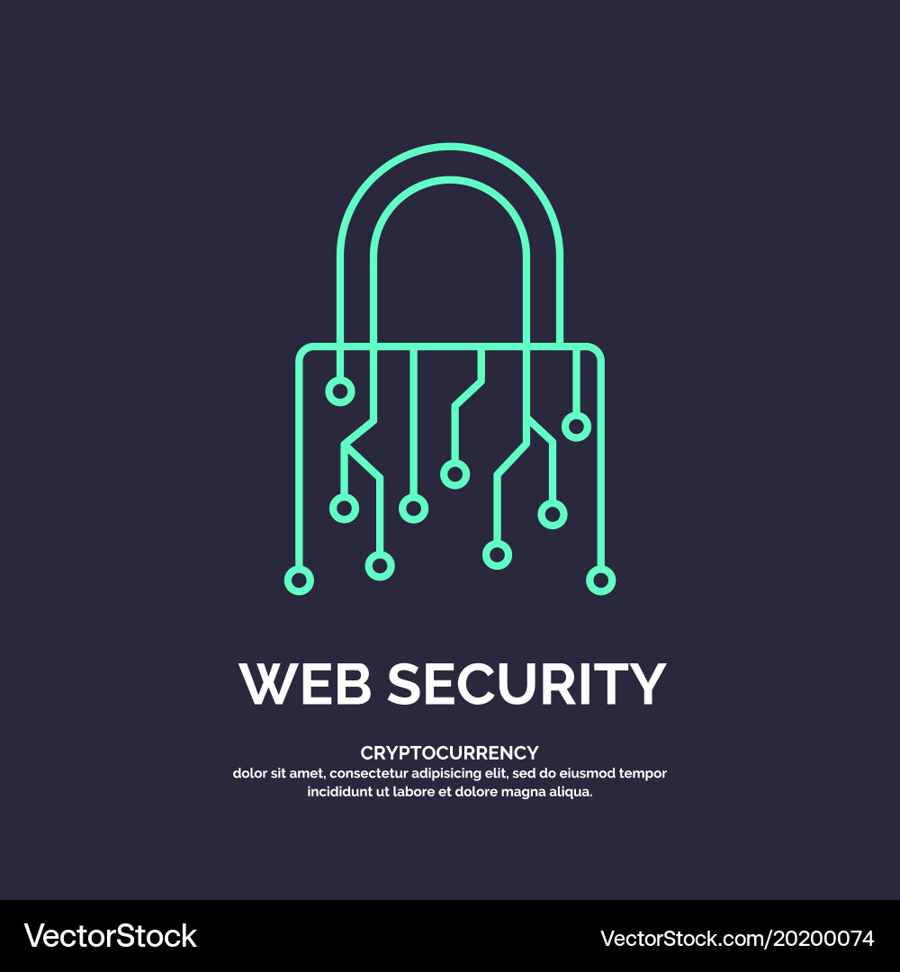Cryptocurrency Security Network – Royalty-Free Vector | VectorStock