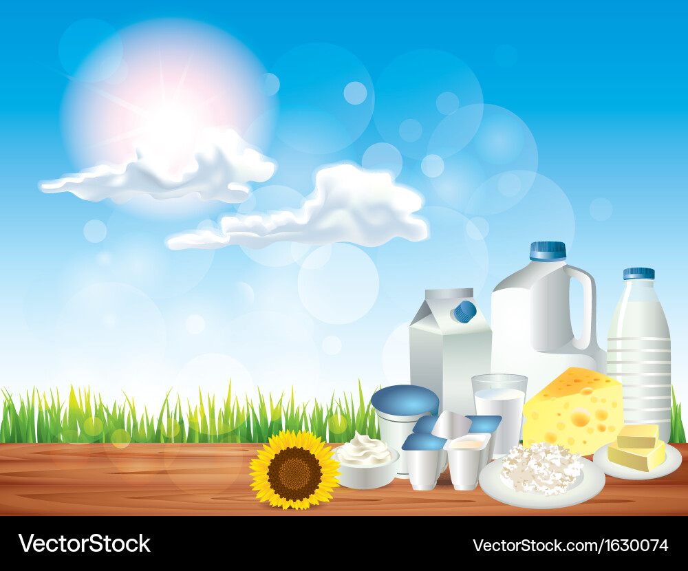 Dairy sunny background