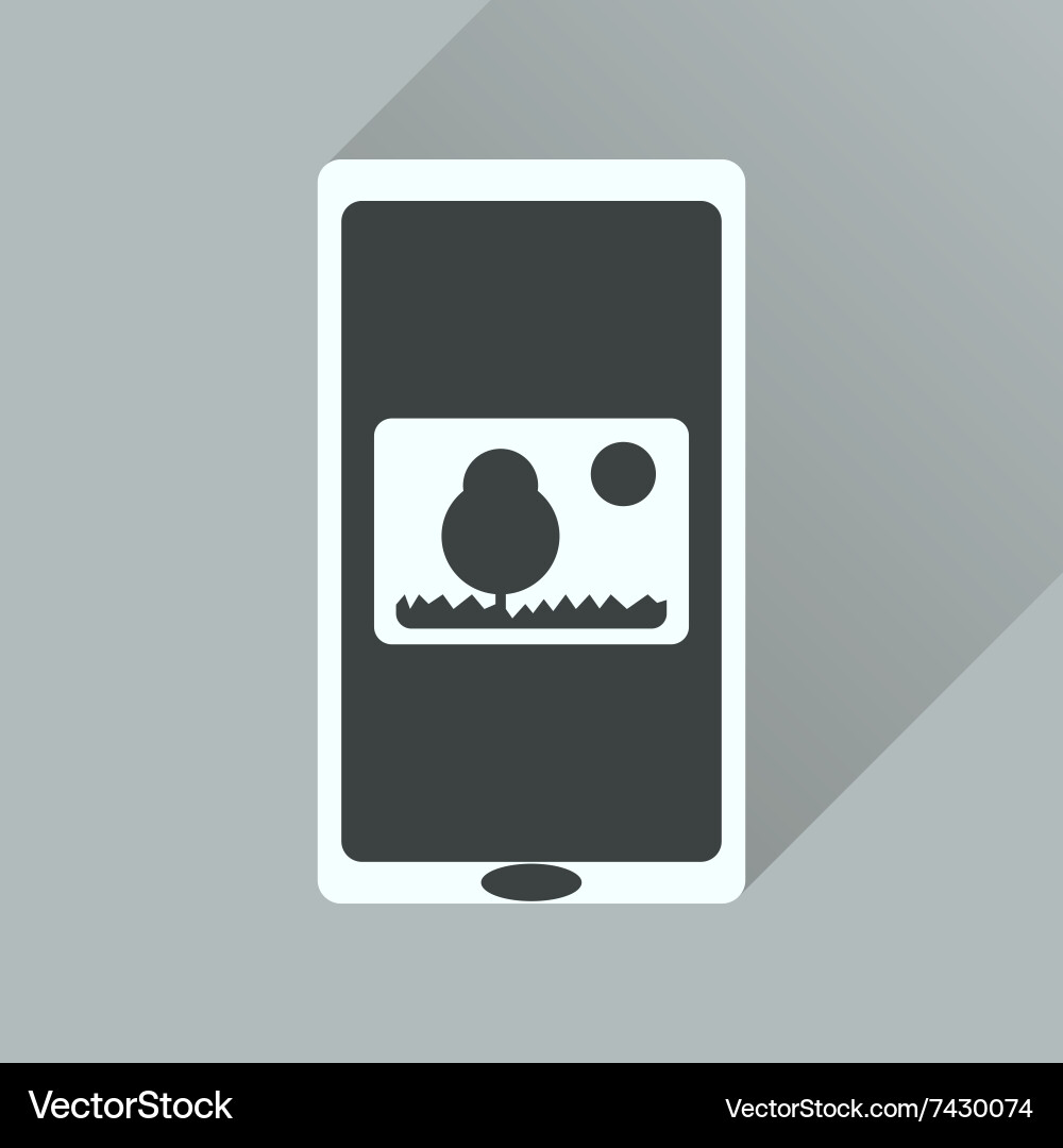 Flat icon with long shadow mobile applications Vector Image