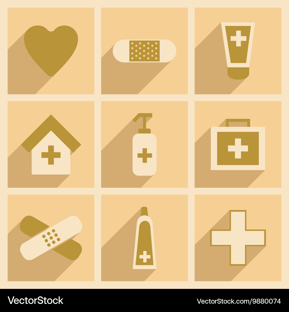 Flat with shadow concept and mobile application Vector Image