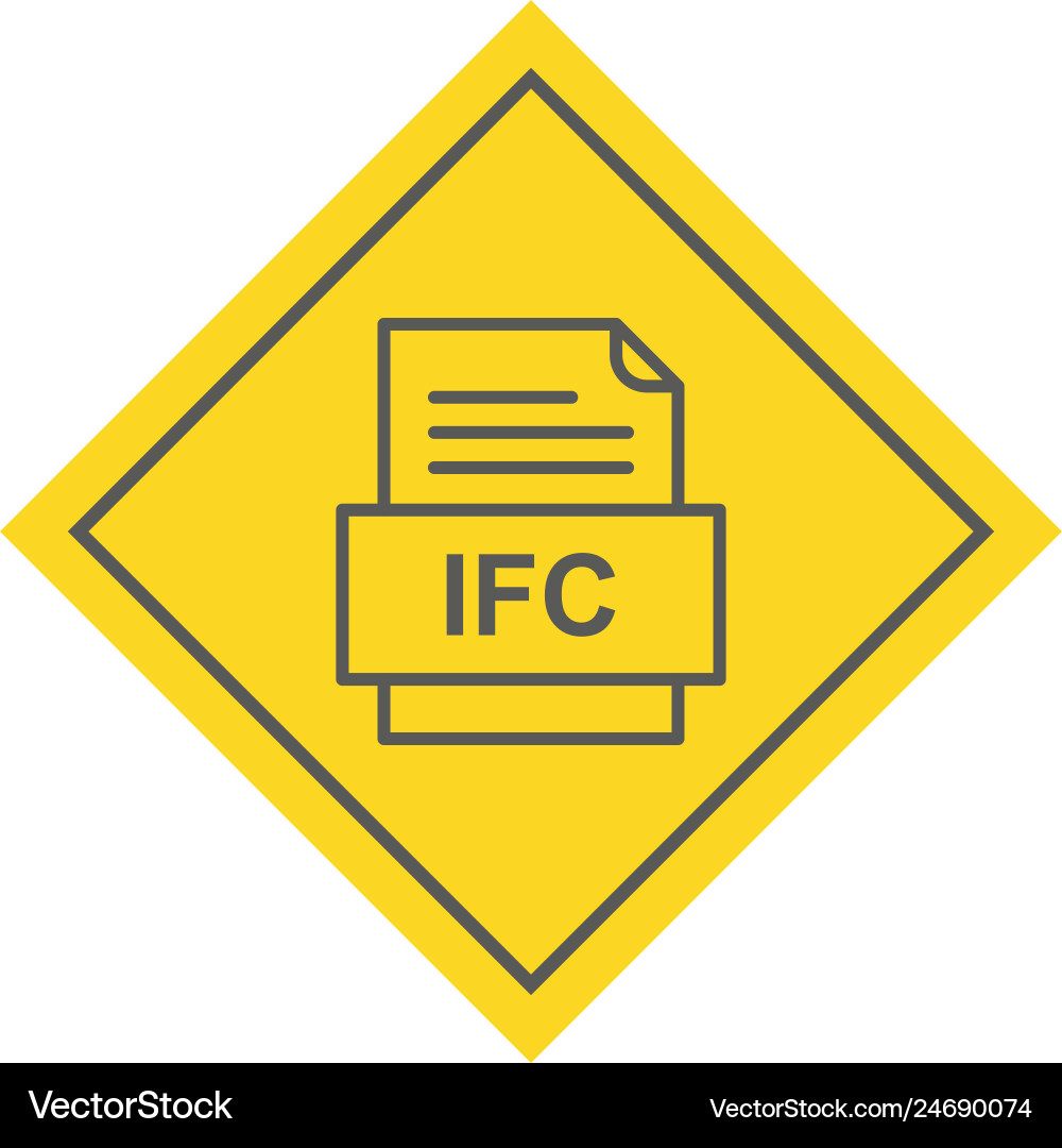 Ifc file document icon Vector Image