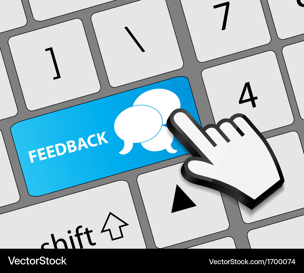 Keyboard Feedback Button with Mouse vector image