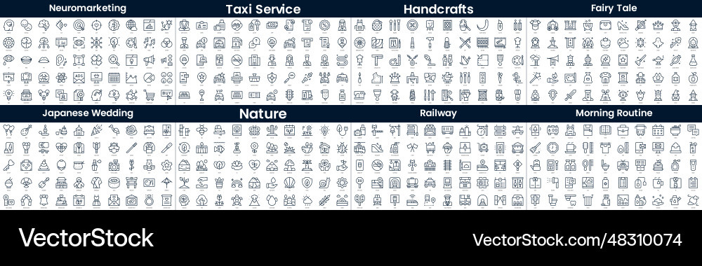 Linear style icons pack in this bundle include Linear style icons pack in this bundle include vector image