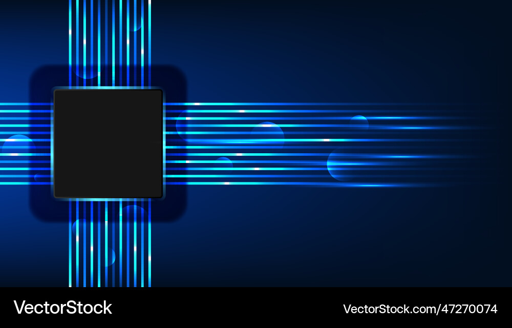 Microchip technology background like the brain Microchip technology background like the brain vector image