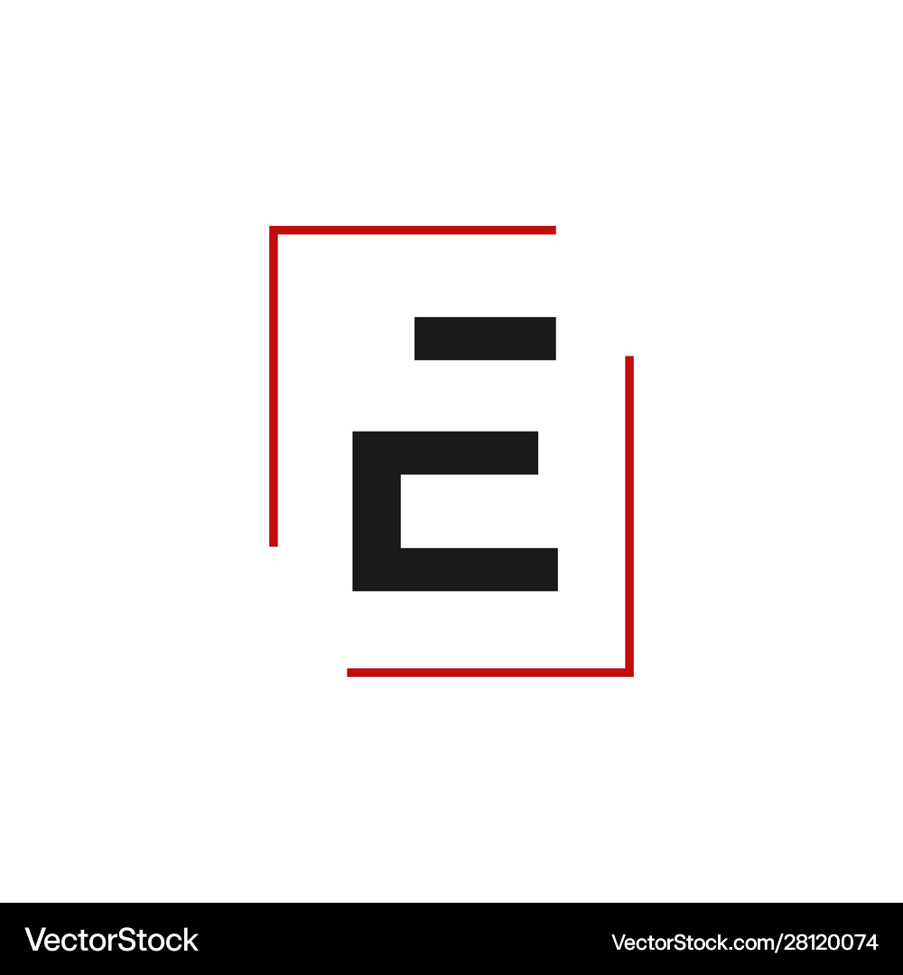 Modern creative e initial letter logo graphic Vector Image