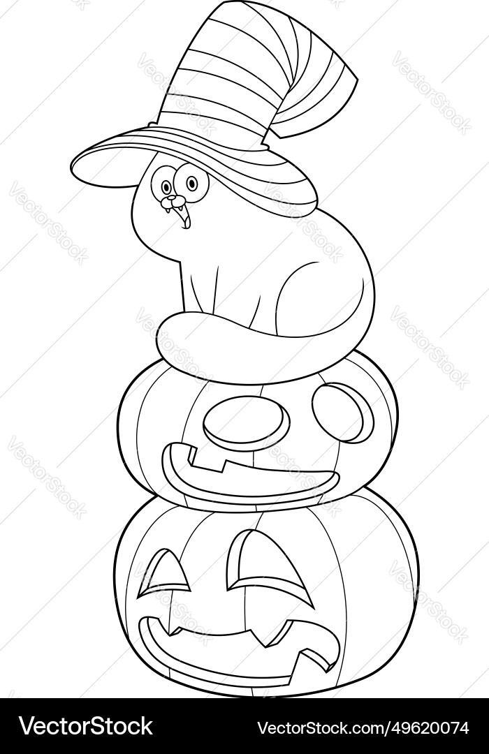 Outlineed niedlich schwarz Katze Cartoon Charakter Outlineed niedlich schwarz Katze Cartoon Charakter vektorbild