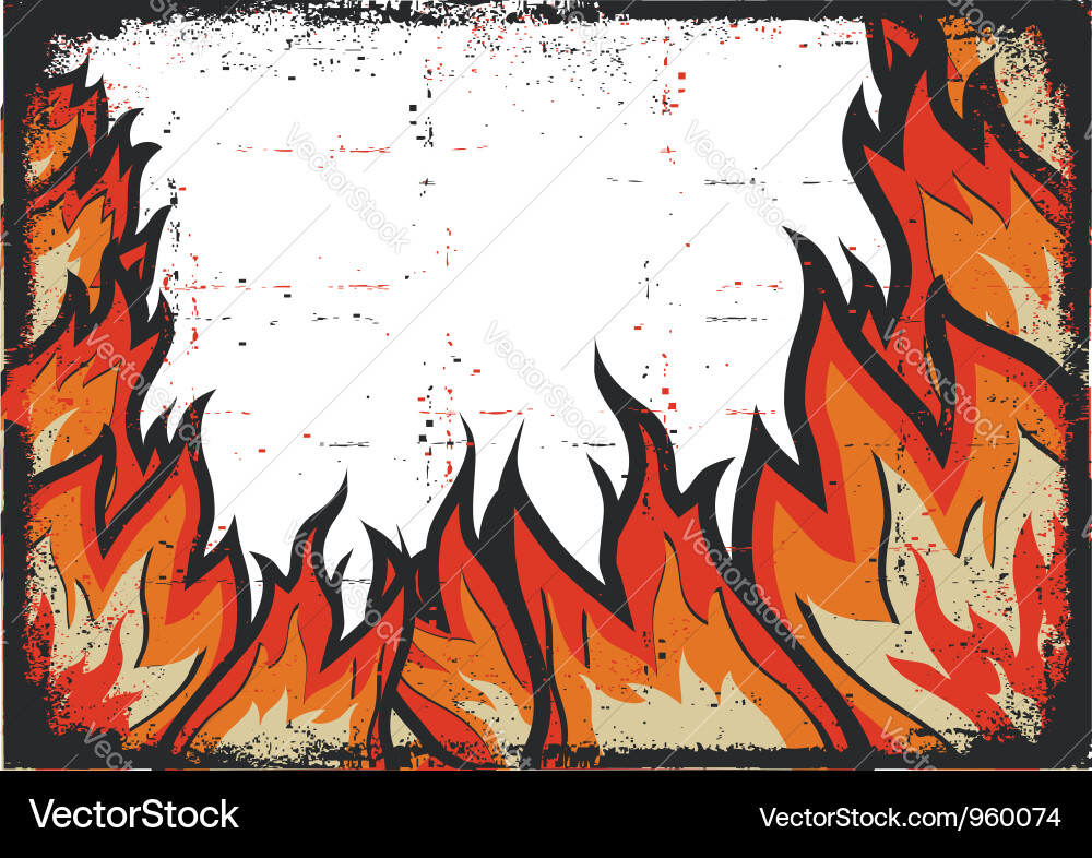 Rustischer Feuerrahmen Hintergrund Vektorbild