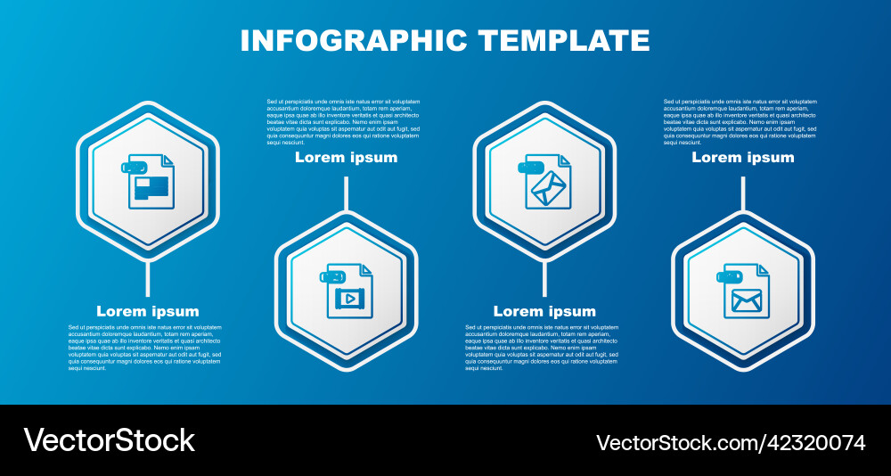 Set line pdf file document mp4 msg and eml Set line pdf file document mp4 msg and eml vector image