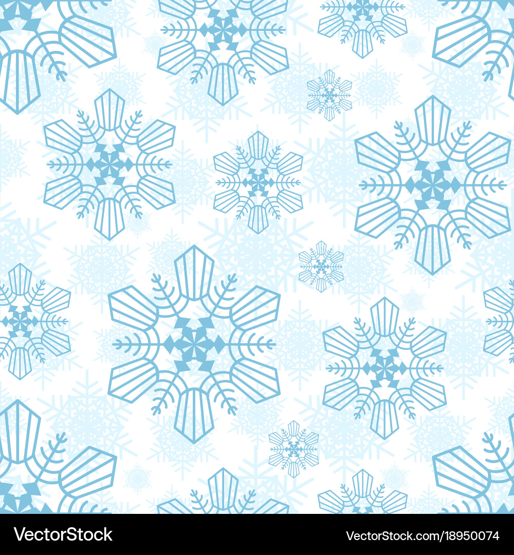 Snowflake seamless pattern Vector Image