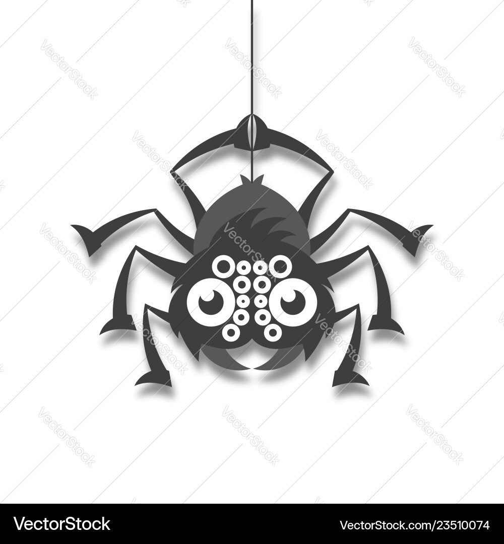 Spider and a web Vector Image