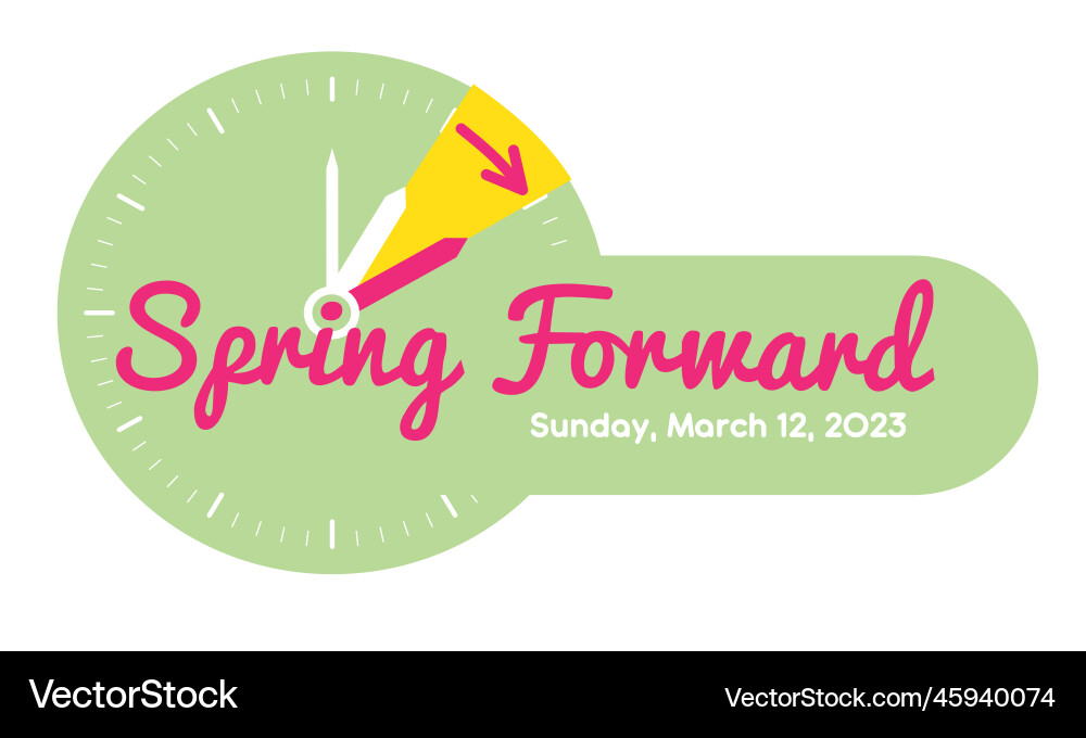 Spring forward web banner daylight saving time Spring forward web banner daylight saving time vector image