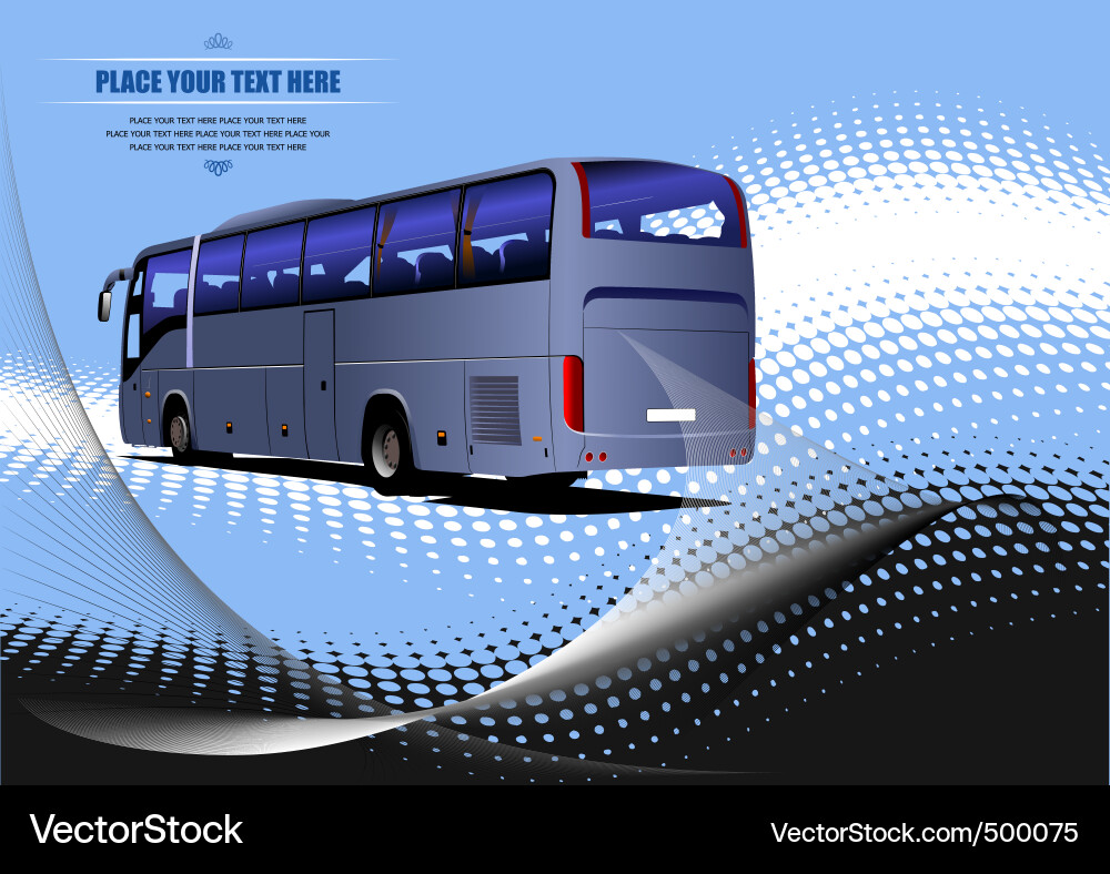 Abstract Bus Background Vector Image