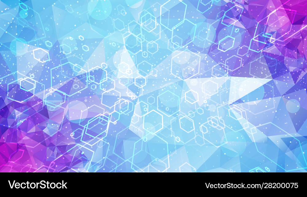 Abstract Hexagonal Polygonal Background vector image
