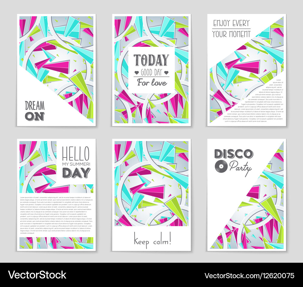 Abstract layout background set for art Royalty Free Vector