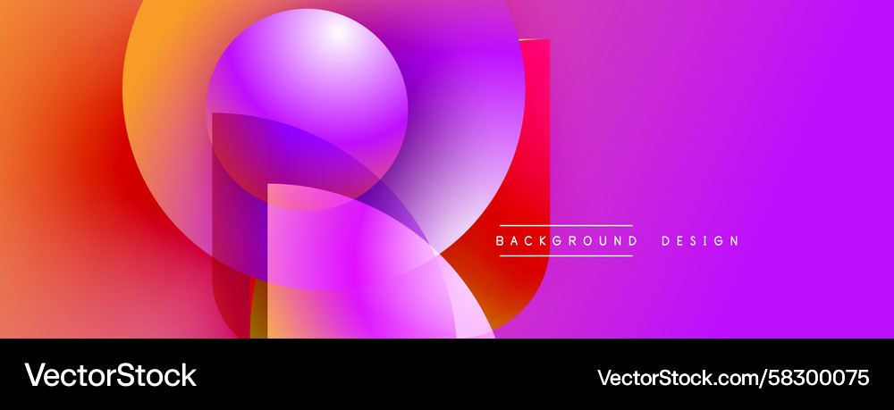 Abstract vibrant shapes blend creating dynamic Vector Image