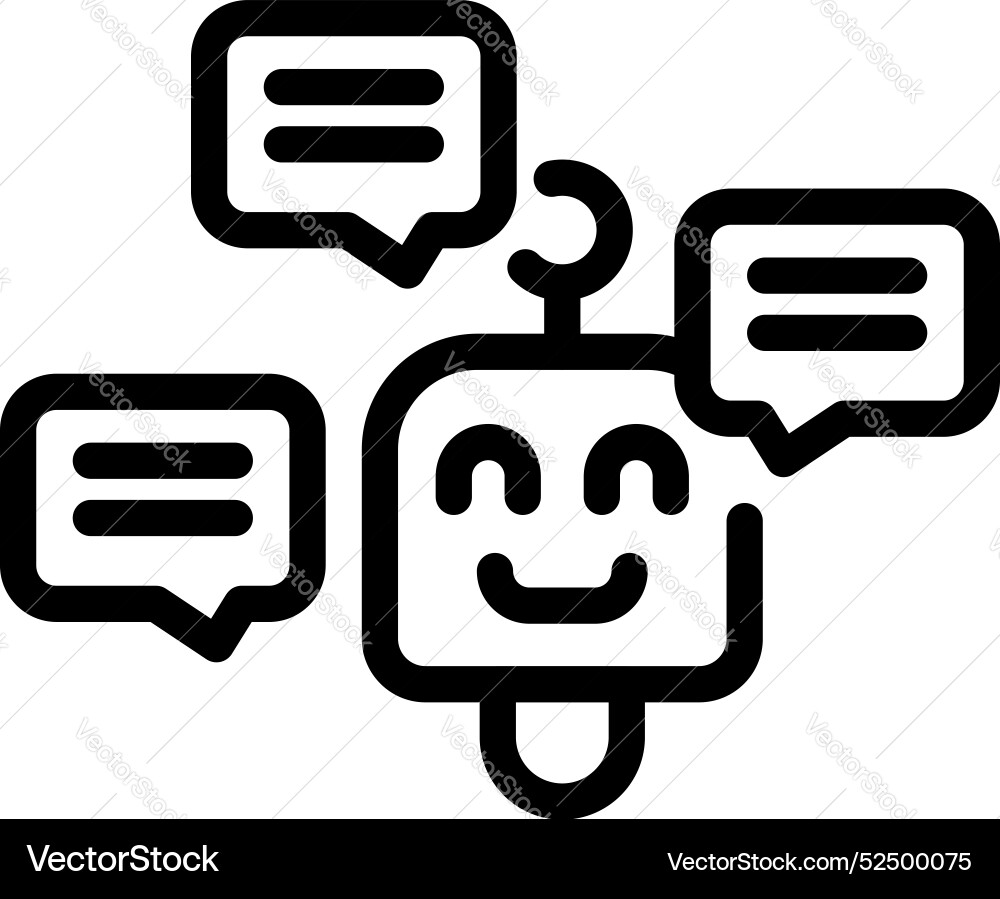 Chatbot sending messages icon ai communication Chatbot sending messages icon ai communication vector image
