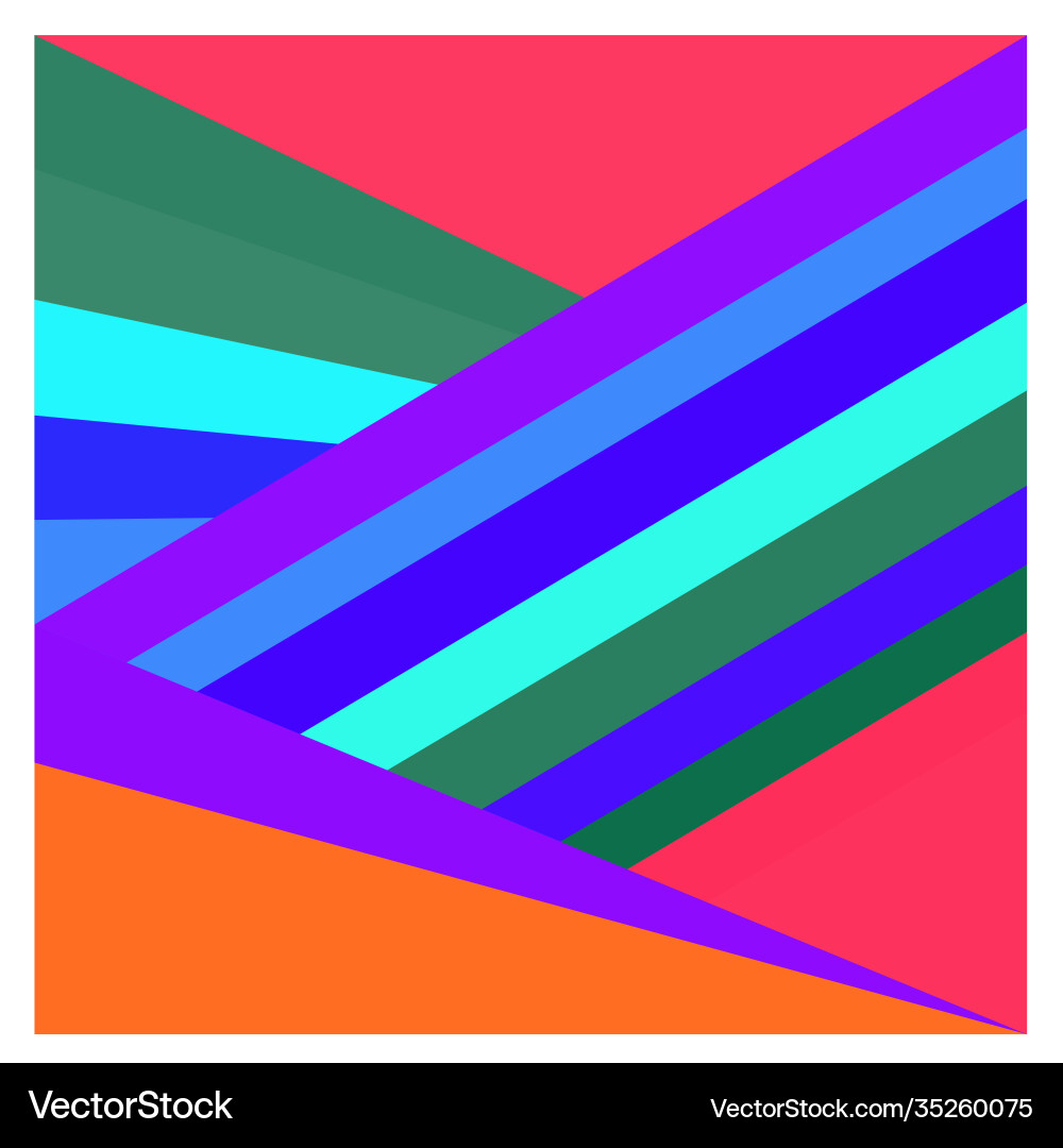 Colorful geometric and curve background pattern Vector Image