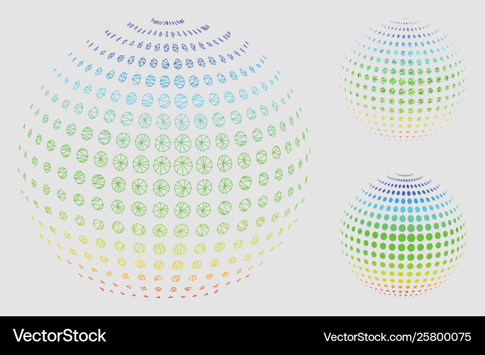 Dotted sphere surface abstraction mesh 2d Dotted sphere surface abstraction mesh 2d Vector Image