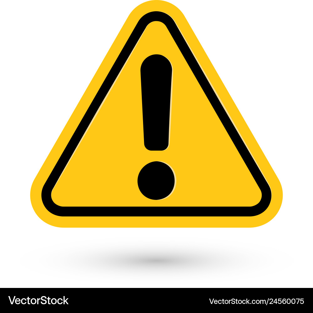 Exclamation mark attention web message danger Exclamation mark attention web message danger vector image