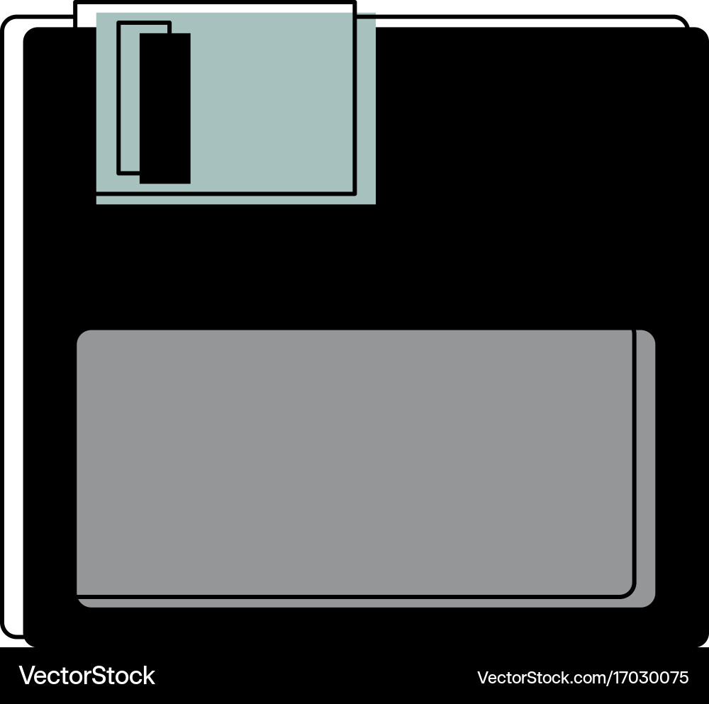 Floppy Datenträger Speichersicherung Element vektorbild