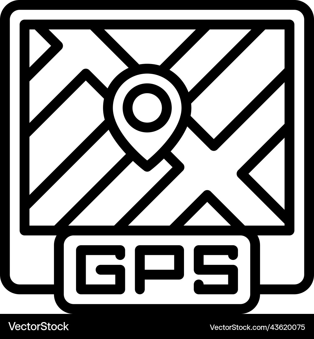 Gps on tablet icon location map and navigation Vector Image