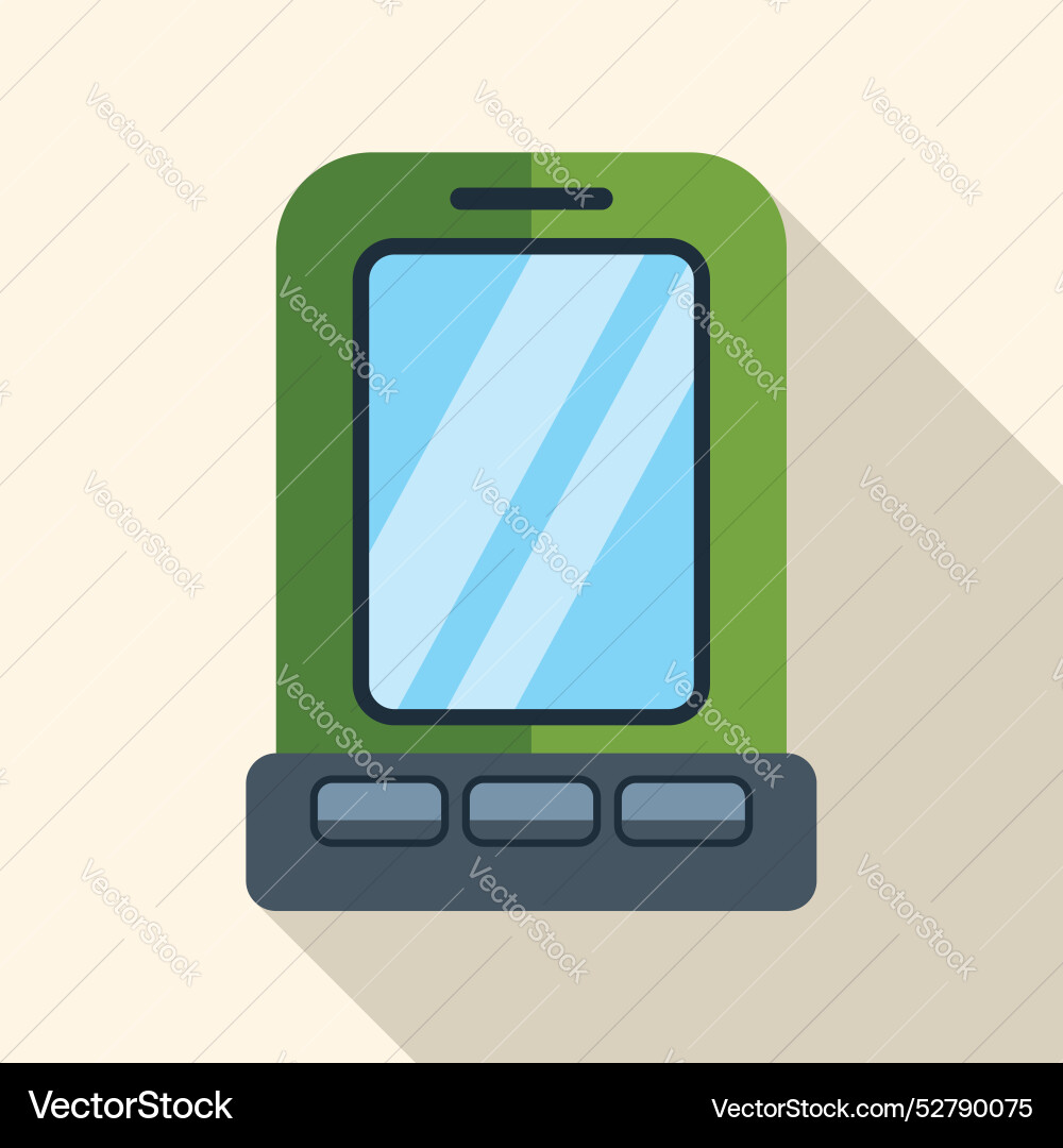 Green mobile phone with buttons is showing a blank Green mobile phone with buttons is showing a blank vector image