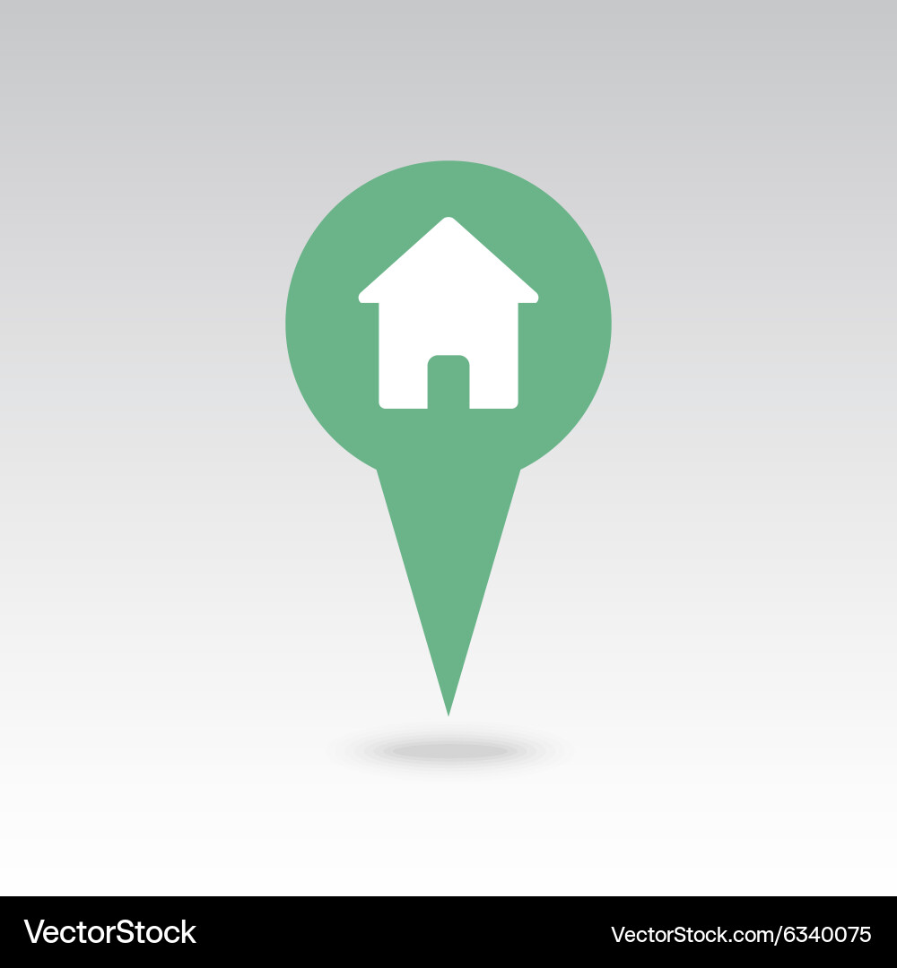 Home pin map icon pointer markers vector image