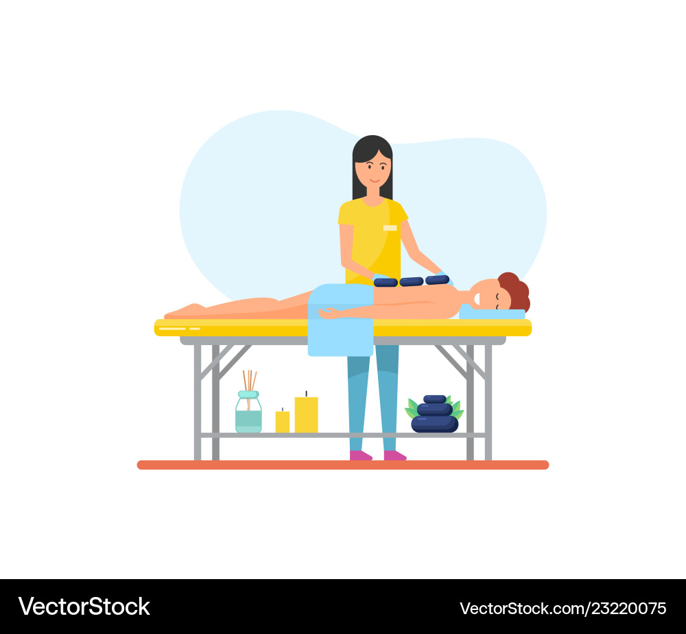 Massage mit heißen Steinen Icon Behandlung Massage mit heißen Steinen Icon Behandlung vektorbild