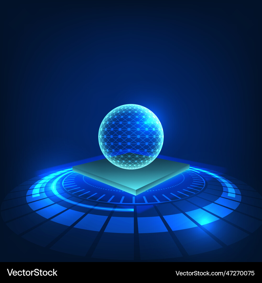Microchip technology background showing processor Microchip technology background showing processor vector image