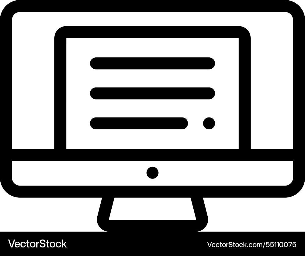 Monitoring icon thin linear style design isolated Monitoring icon thin linear style design isolated vector image