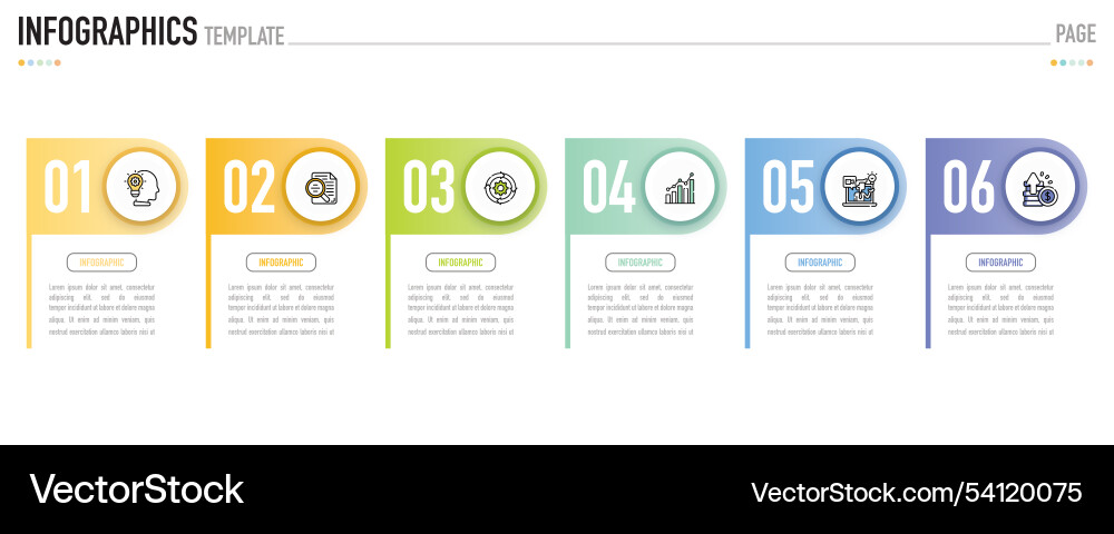 Rectangular infographic for business presentation Vector Image
